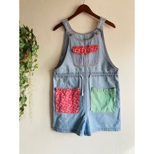 Vintage patchwork overalls